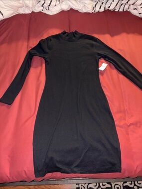 Old Navy Black Long Sleeve Mock Neck Dress